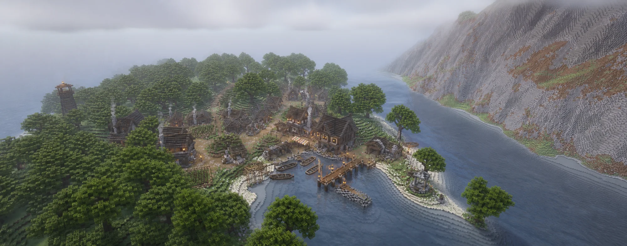A quiet block-built settlement in Elyria